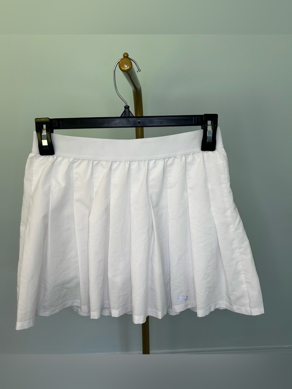 Alo Yoga White Varsity Pleated Tennis Skort Size XS